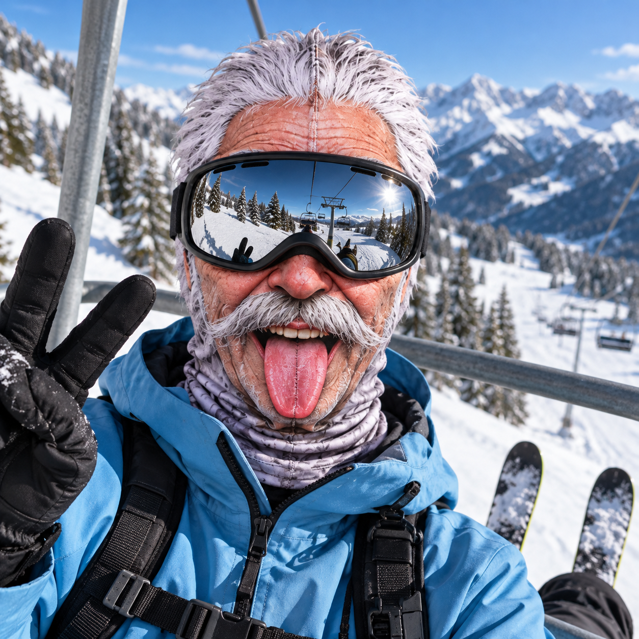 Frosty Frank printed balaclava